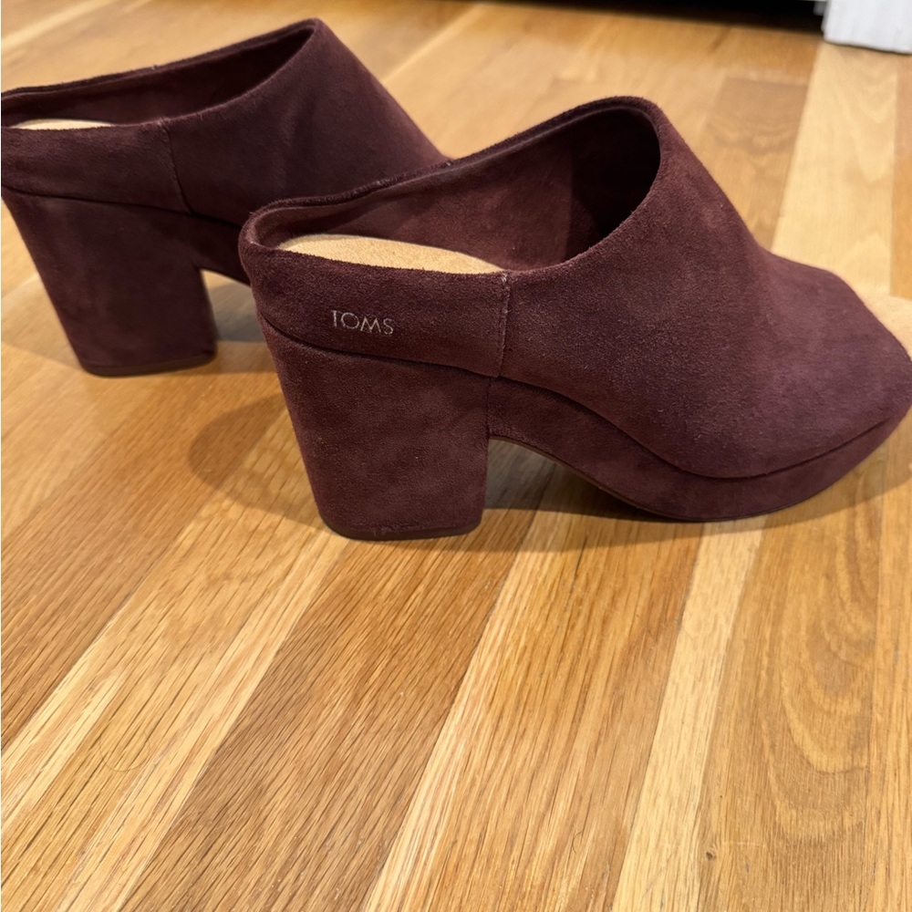 Toms Florence Women's Platform Shoe Chestnut Suede Size 8
